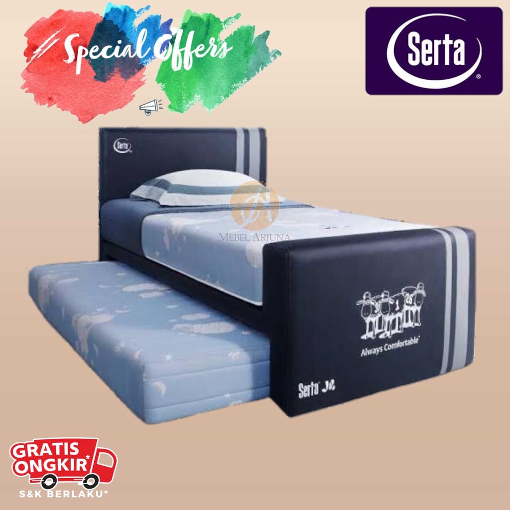 Jual Set Springbed 2in1 Sorong Serta JR Double Bed 100 120 Promo Murah ...