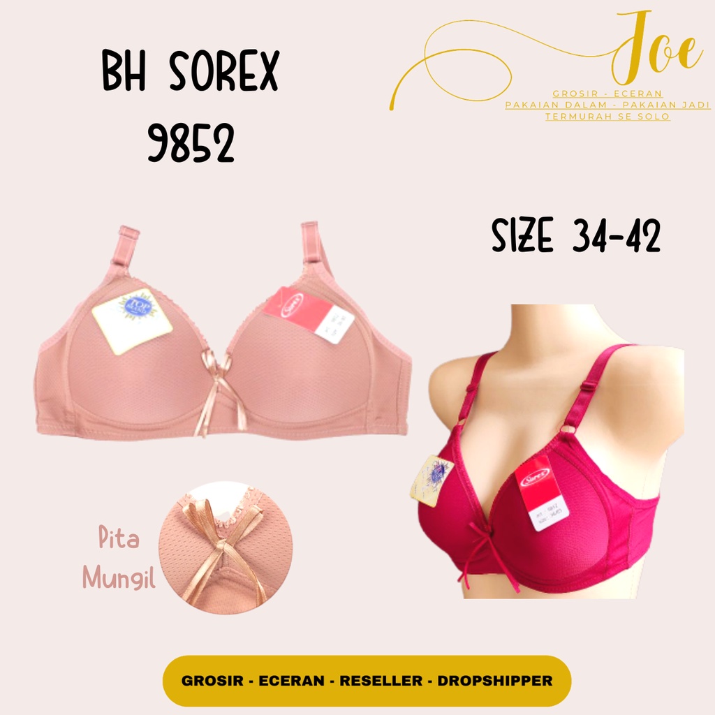 Jual BH SOREX 9852 BIG SIZE FULL Cup C BESAR Tanpa Kawat Busa