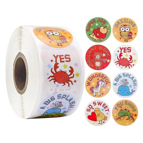 Jual Stiker Roll Reward Anak isi 500pc Sticker Animal Tempel - REWARD ...