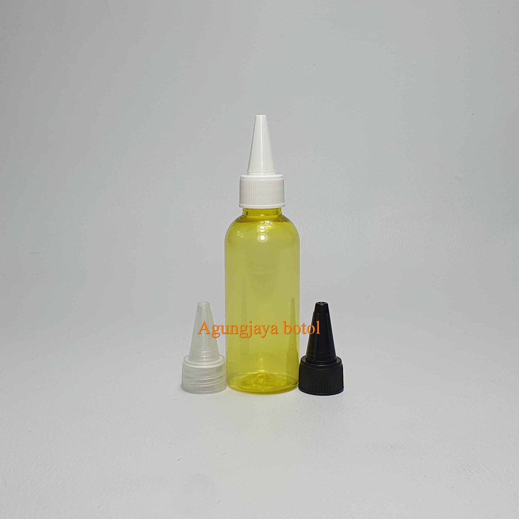 Jual Botol Pet 60 Ml Br Kuning Tutup Kerucut Neck 18 / Botol Pet ...