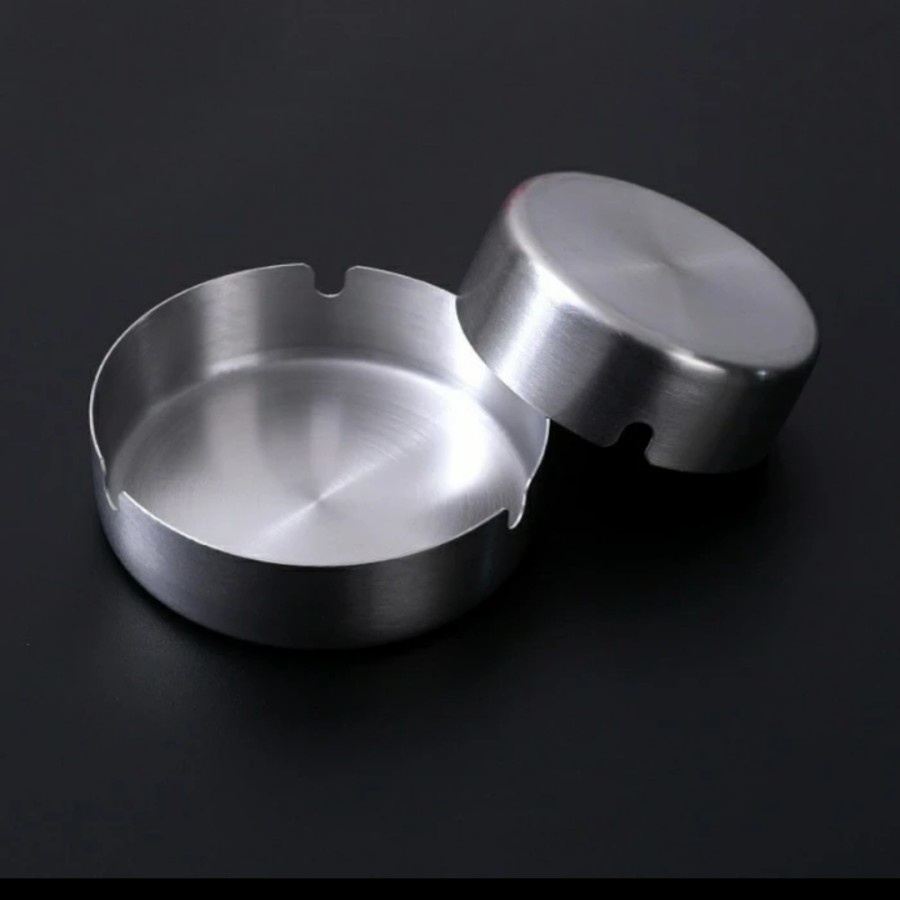 Jual Asbak Stainless Steel Bulat Cm Ash Tray Trash Bin Ashtray Abu