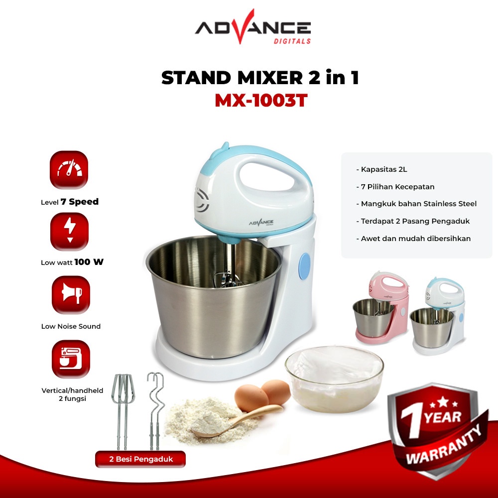 Jual Advance Stand Mixer MX1003T 7 Kecepatan Garansi Resmi Advance 1