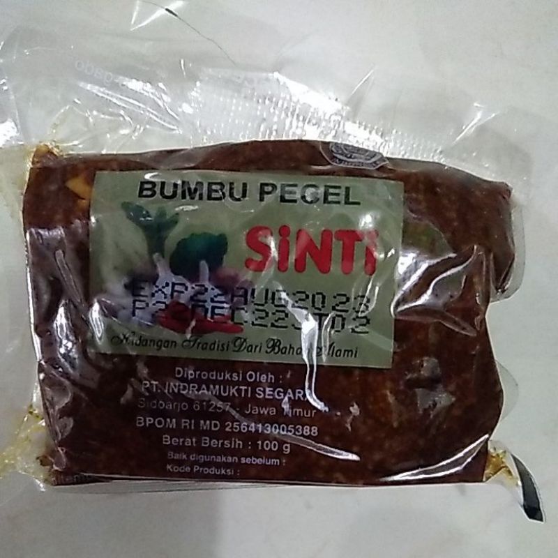 Jual Bumbu Pecel SINTI 100gr Shopee Indonesia