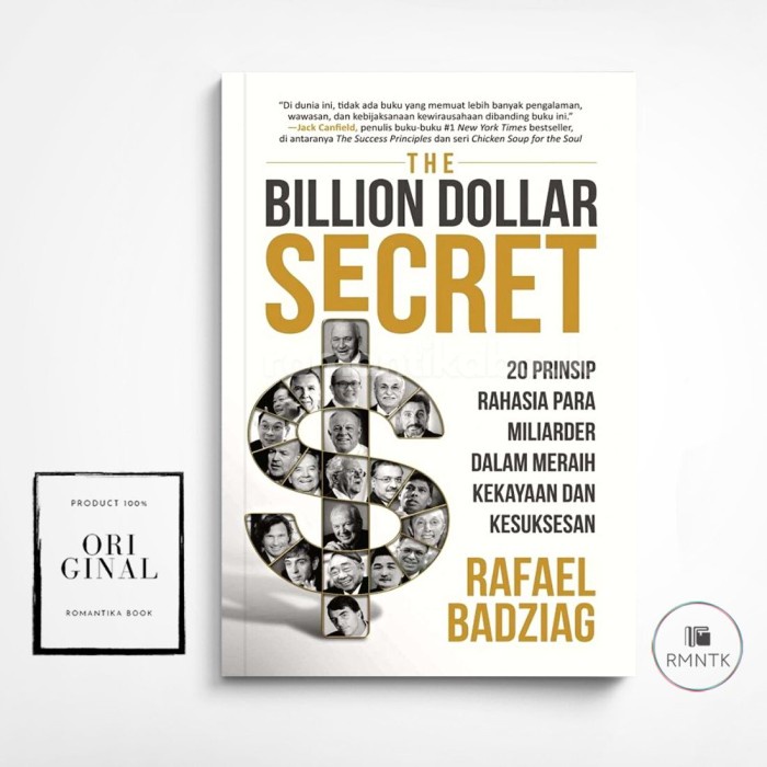 Jual Buku The Billion Dollar Secret: 20 Prinsip Rahasia Para Miliarder ...