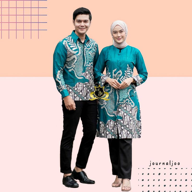 Jual Atasan Baju Batik Couple Atasan Kemeja Batik Pria M L Xl Xxl Tunik Dress Batik Wanita M L