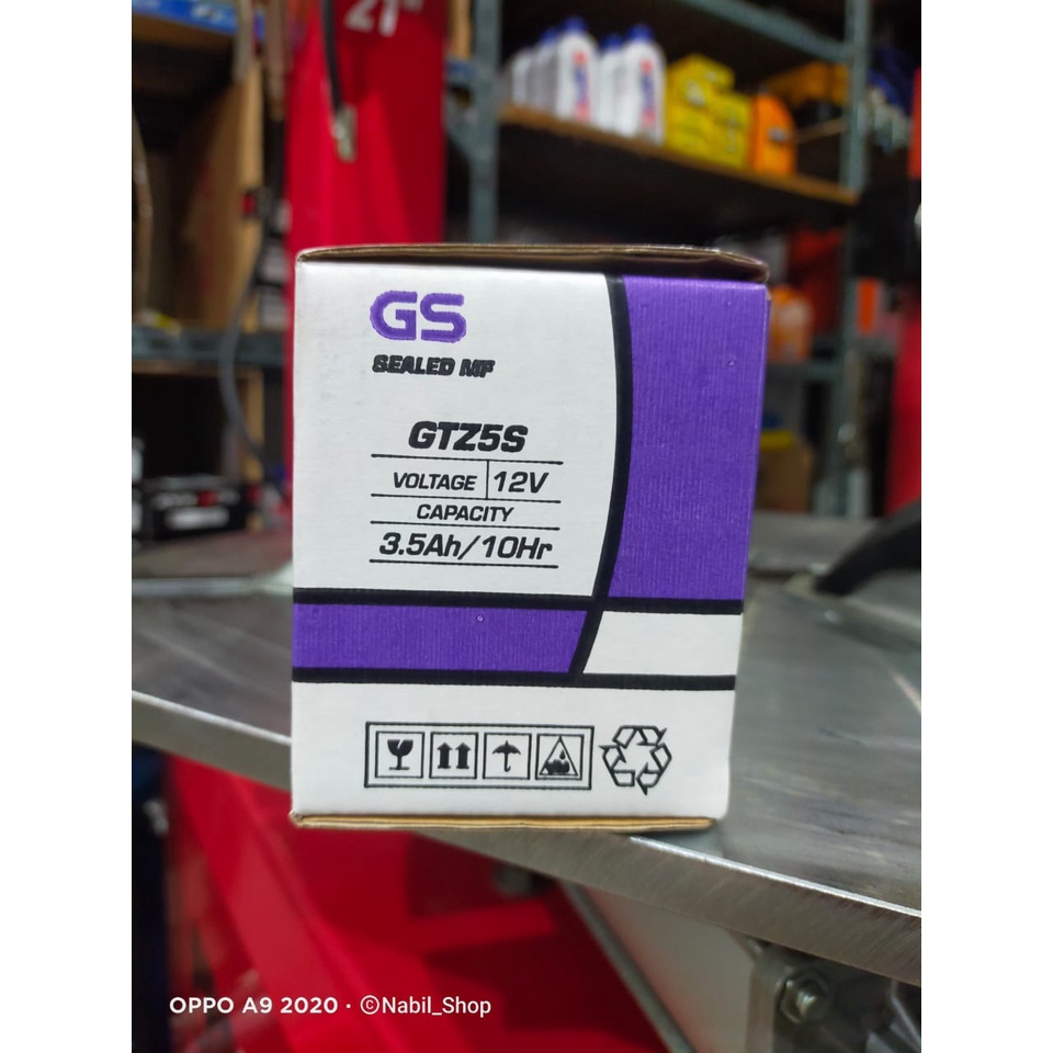 Aki GS Astra GTZ5S Untuk Beat, Scoopy, Spacy, Vario 110, Mio soul, M3, mio J, Spin, Shogun