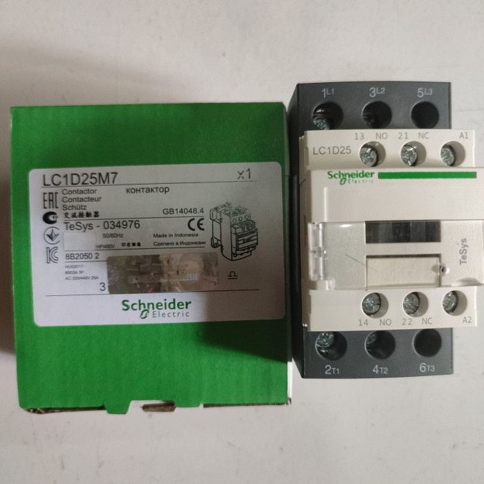 Jual Komponen Kontaktor Schneider Lc1D25 Contactor Schneider Lc1-D25 ...