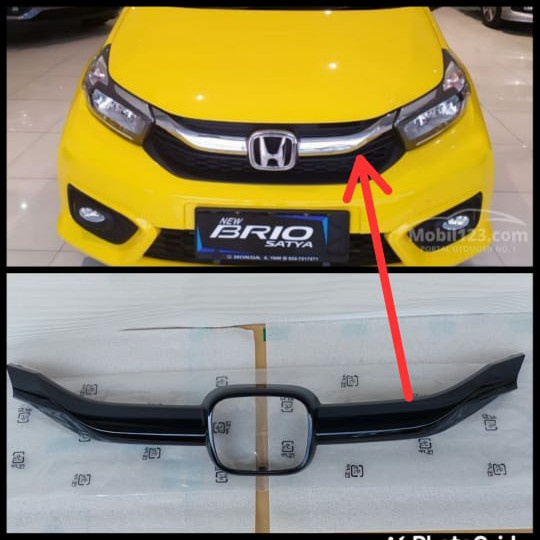 Jual List Grill Depan New Brio Rs Warna Hitam Original Honda Shopee Indonesia