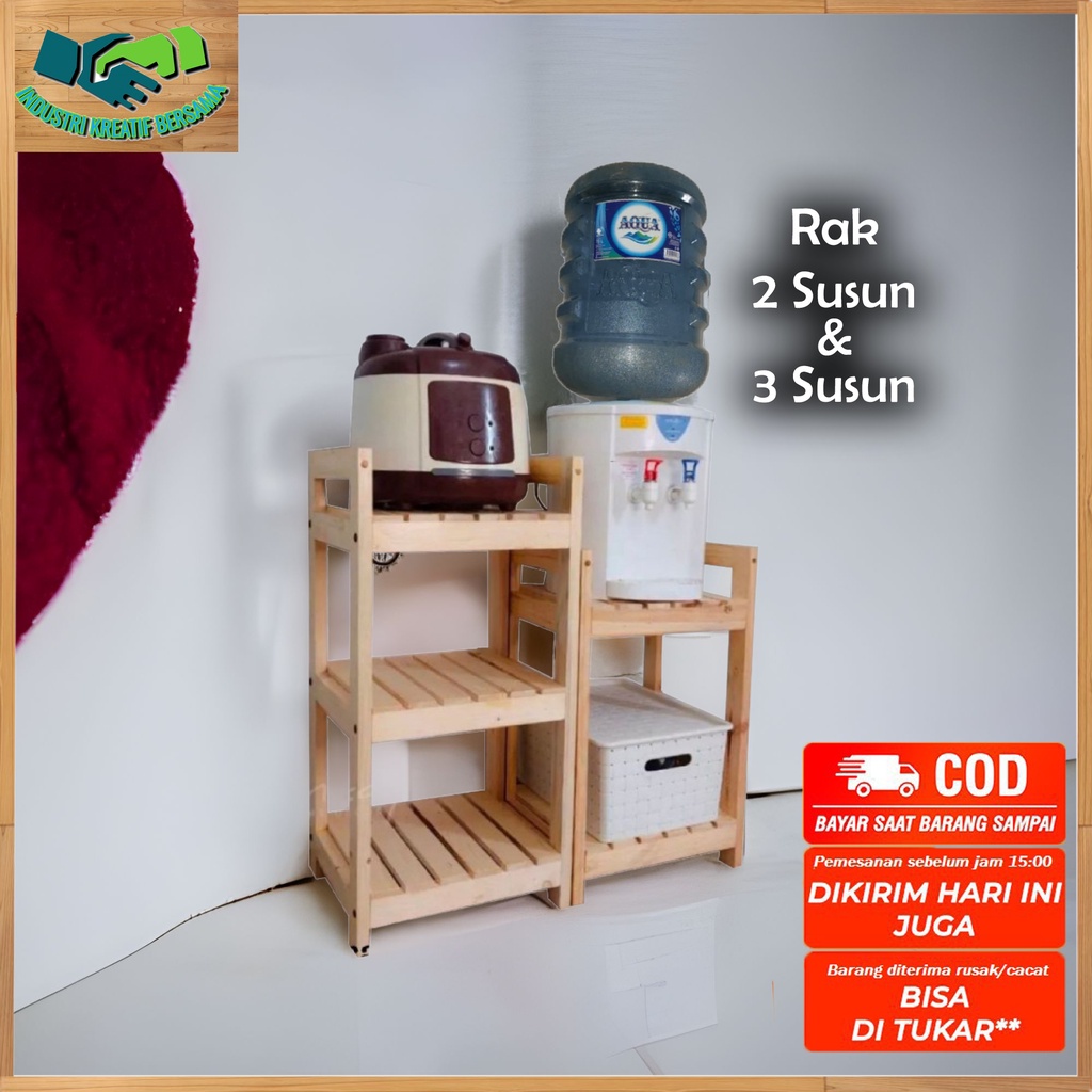 Jual Rak Rice Cooker Dan Dispenser 3 Susun Serbaguna Kayu Mahoni ...