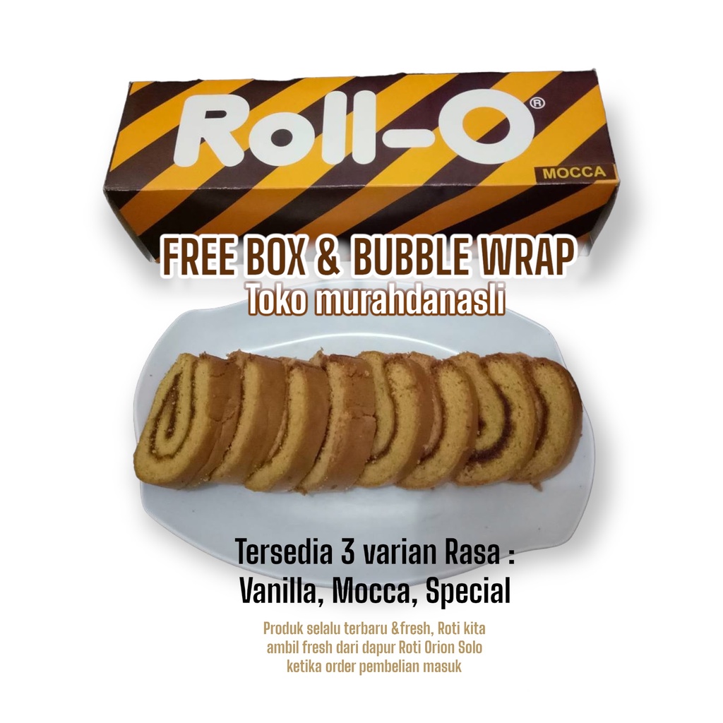 Jual ROLL O Roti Bolu Gulung ORION Vanilla / Mocca / Special Oleh Oleh ...