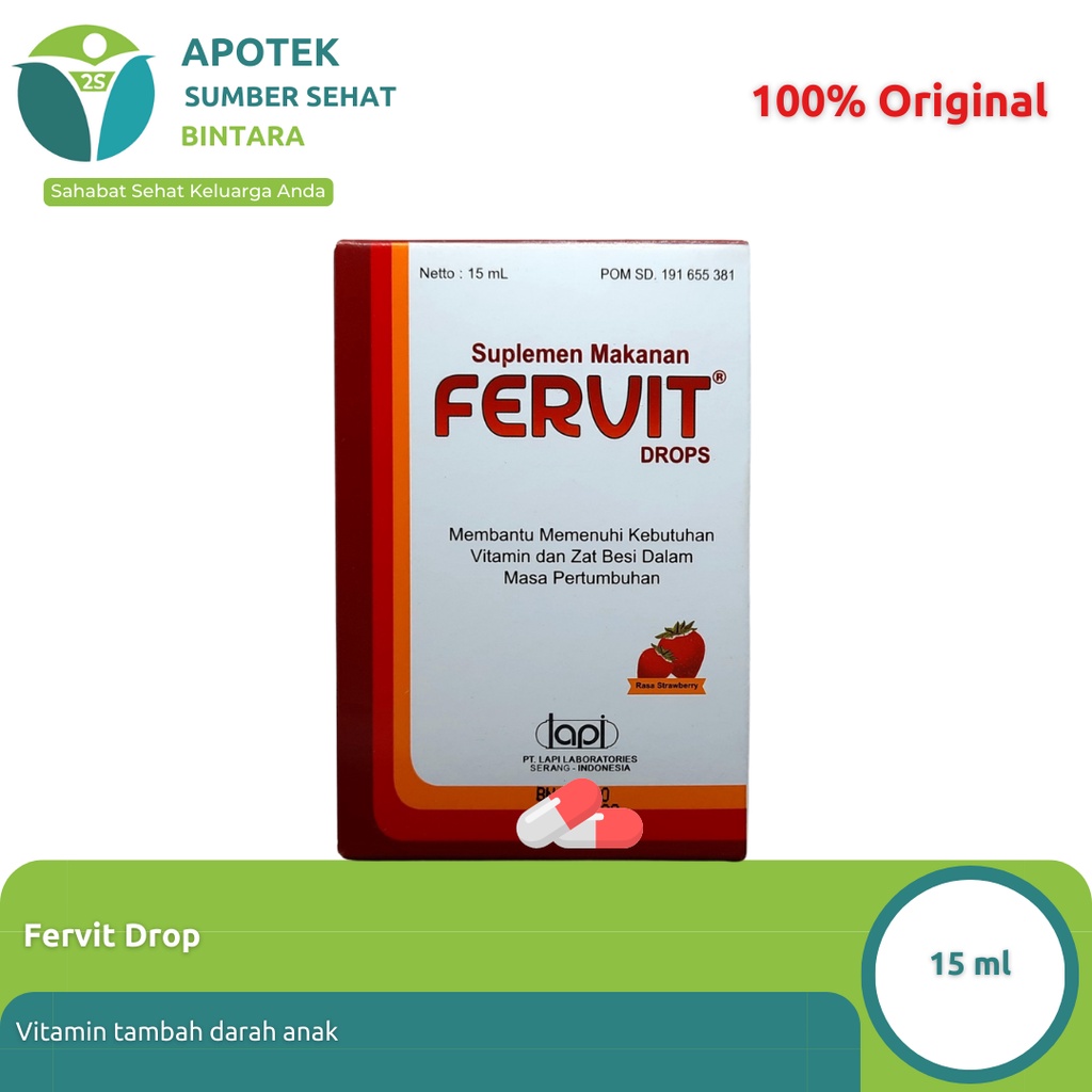 Jual Fervit Drop Vitamin Tambah Darah Anak 15 ml | Shopee Indonesia