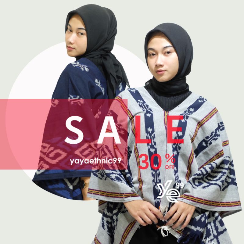 Jual Ready Stock Blouse Ethnic Tenun Troso Outer Tenun Baju Wanita