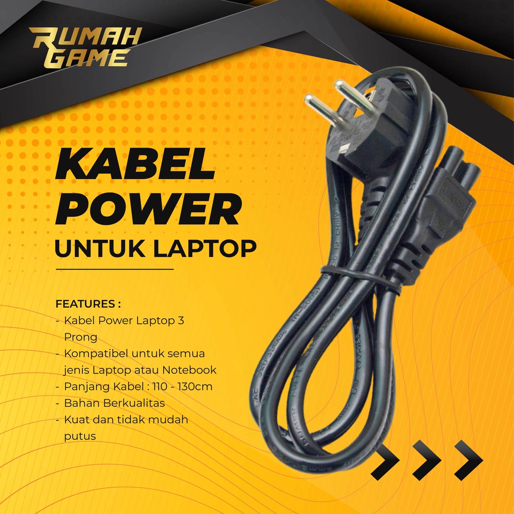 Jual Kabel Power Adaptor Charger Laptop Notebook 3 Lubang Shopee Indonesia