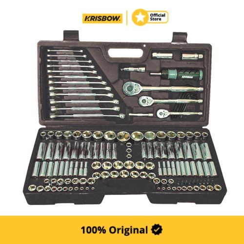 Jual Shock Krisbow Set 123 Pcs Kunci Sok Sq 1/4-1/2 Inci Lrsos2 ...