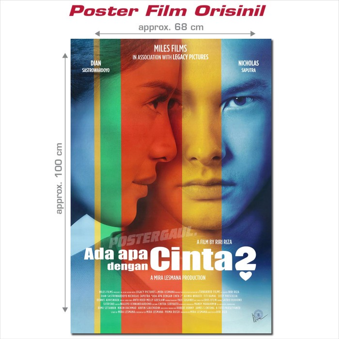 Jual Poster Film Ada Apa Dengan Cinta 2 Original Indonesian One Sheet Shopee Indonesia 