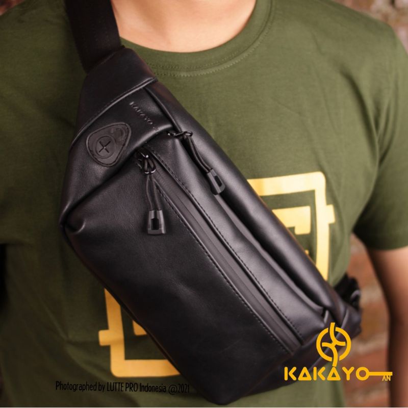 Jual tas waist bag pria waterproof original - hacker original