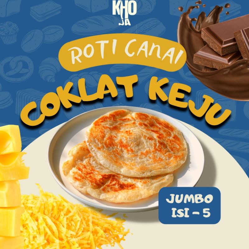 Jual Roti Canai Coklat Keju Medium Isi 10 Mini Isi 20 Jumbo Isi 5