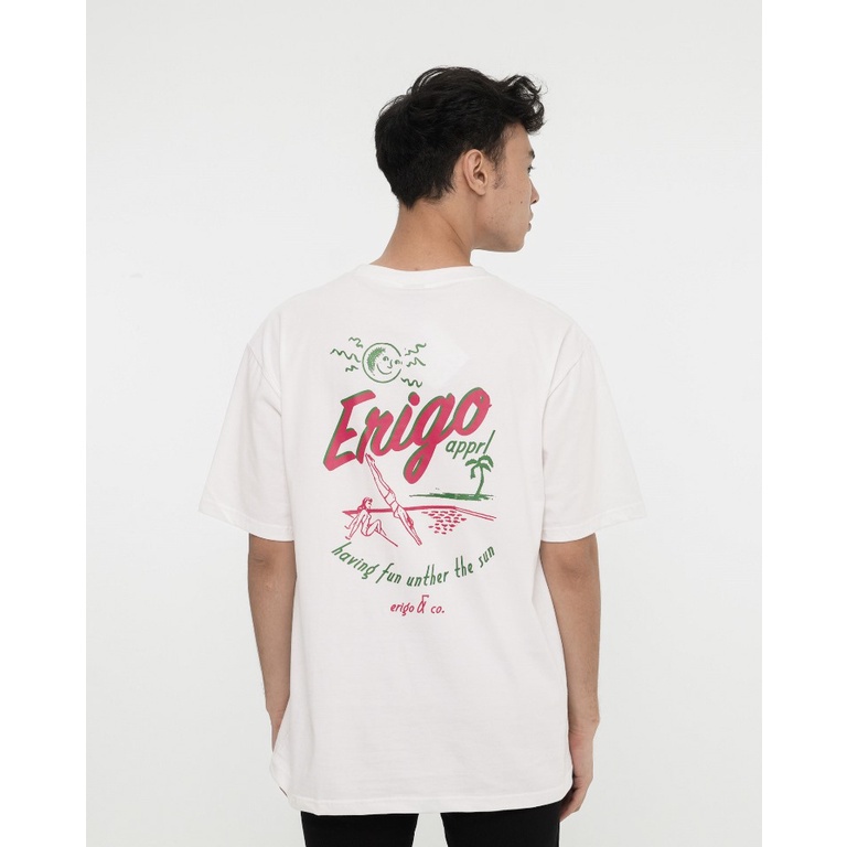 Jual Erigo TShirt Oversize Having Summer White Unisex Shopee Indonesia