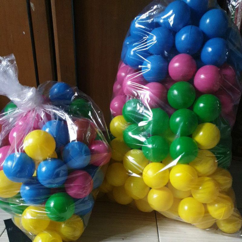 Jual bola mandi bola warna warni bola plastik kecil diameter 5cm isi 25