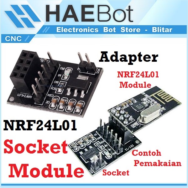 Jual [HAEBOT] NRF24L01 Shield Pelindung Socket Dudukan Module Remote ...