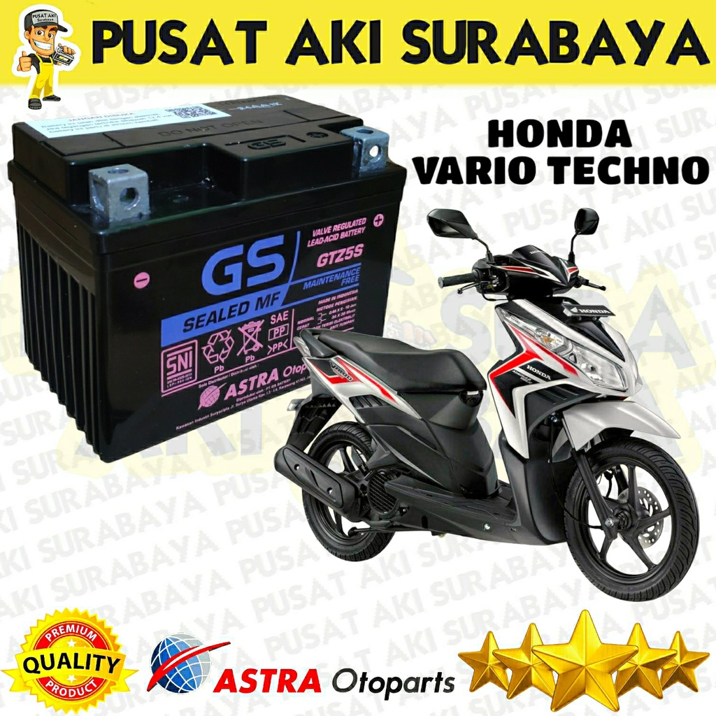 Jual PRODUK ASLI AKI GS ASTRA GTZ5S MOTOR HONDA VARIO TECHNO VARIO OLD