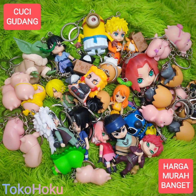 Jual CUCI GUDANG DISKON Gantungan Kunci Karakter Anime dll Action
