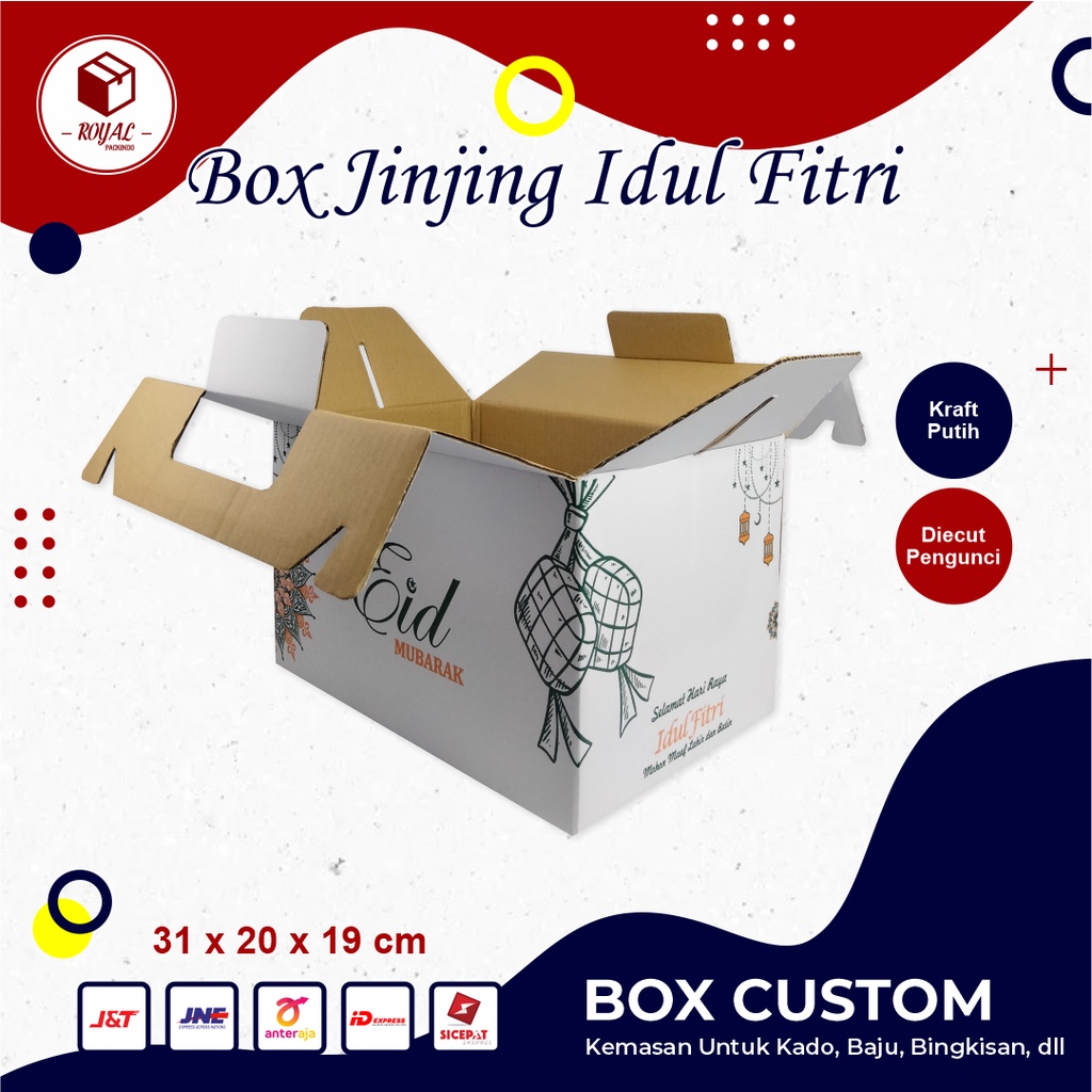 Jual Kardus Box Jinjing Selamat Hari Raya Idul Fitri Uk X X Cm Parcel Polos