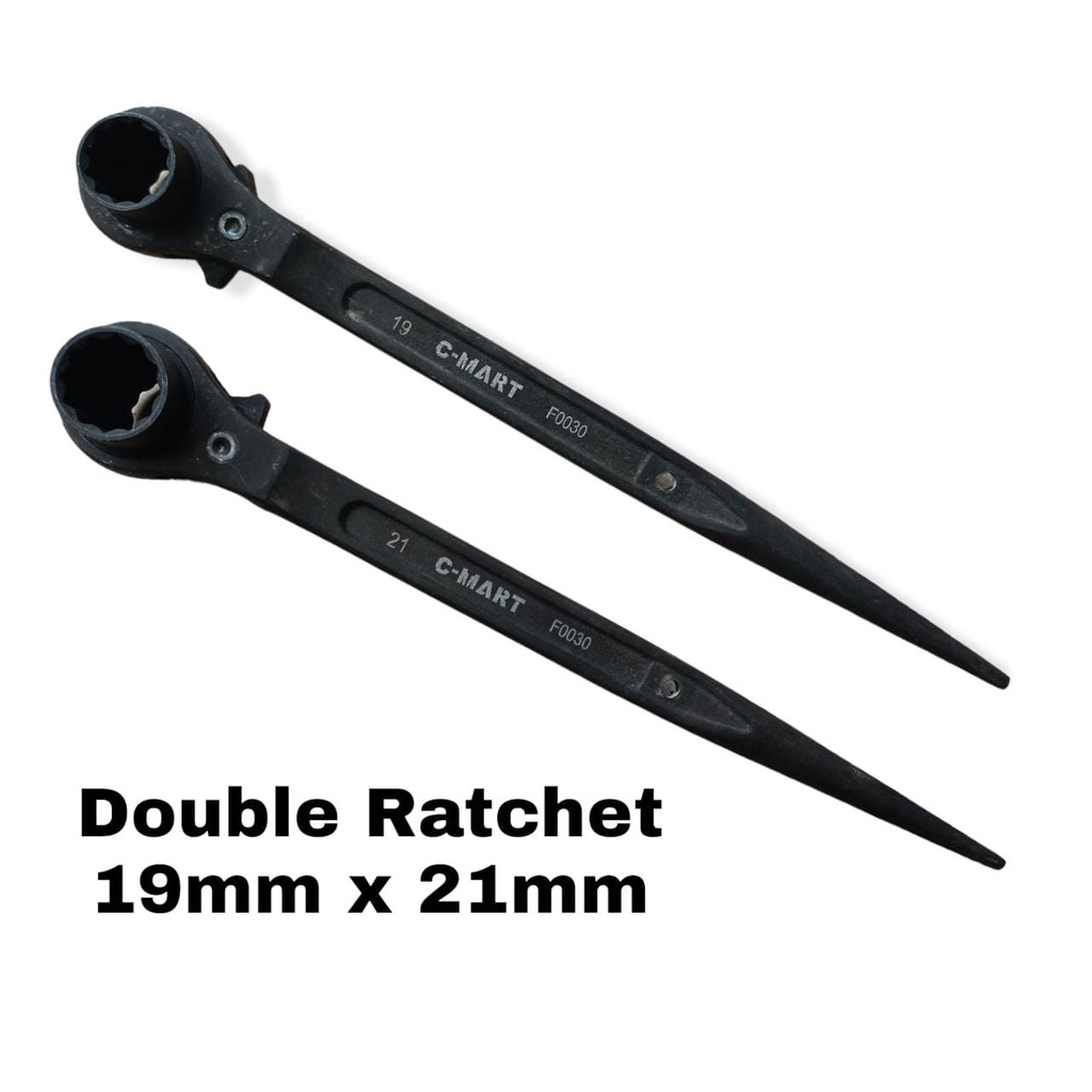 Jual Kunci Sock Rachet 19 x 21mm Double Socket Ratchet Wrench ...