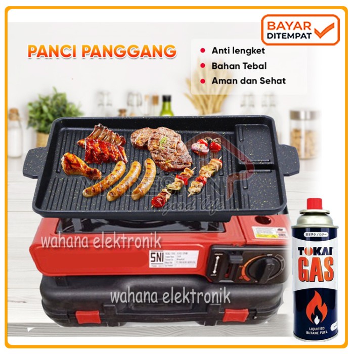 Jual Griller Korean Grill Pan Yakiniku Barbeque Square Teflon Kompor Gas N W Shopee