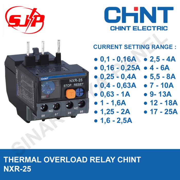 Jual Komponen Thermal Overload Relay Chint Nxr-25 Original | Shopee ...