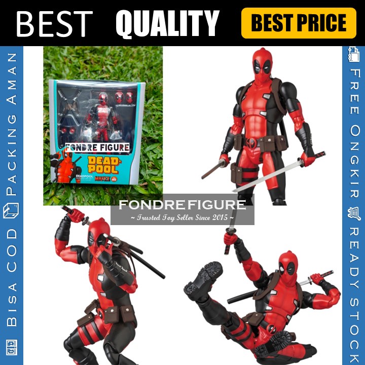 Mafex Deadpool (GURIHIRU Art Ver.) Action Figure No. 082 - 16 Cm, Statua Da Collezione
