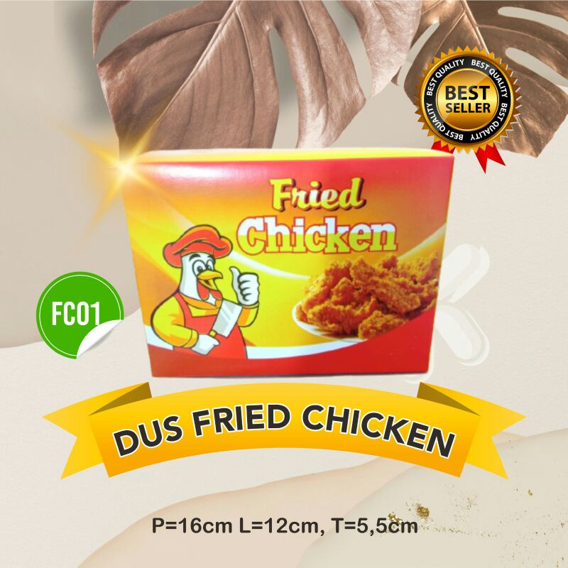 Jual Box Fried Chicken Motif Isi Dus Fried Chicken Kardus Fried