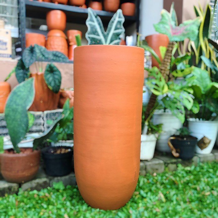 Jual Poo Pot Terakota Gerabah Terracotta Peluru Tinggi | Shopee Indonesia