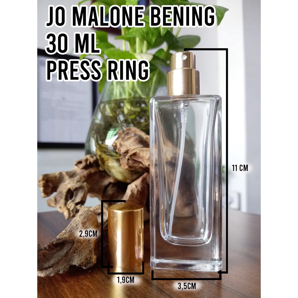 Jual Botol Jo Malone Press Ring 30ml/Hitam/bening/putih/Terlaris