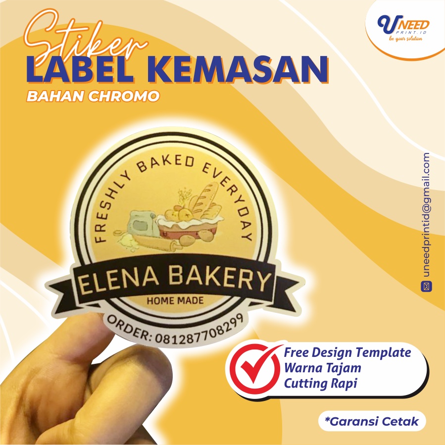 Jual Free Design Cetak Sticker Label A3 Cutting Stiker Chromo Sticker Cutting Custom Stiker 2556