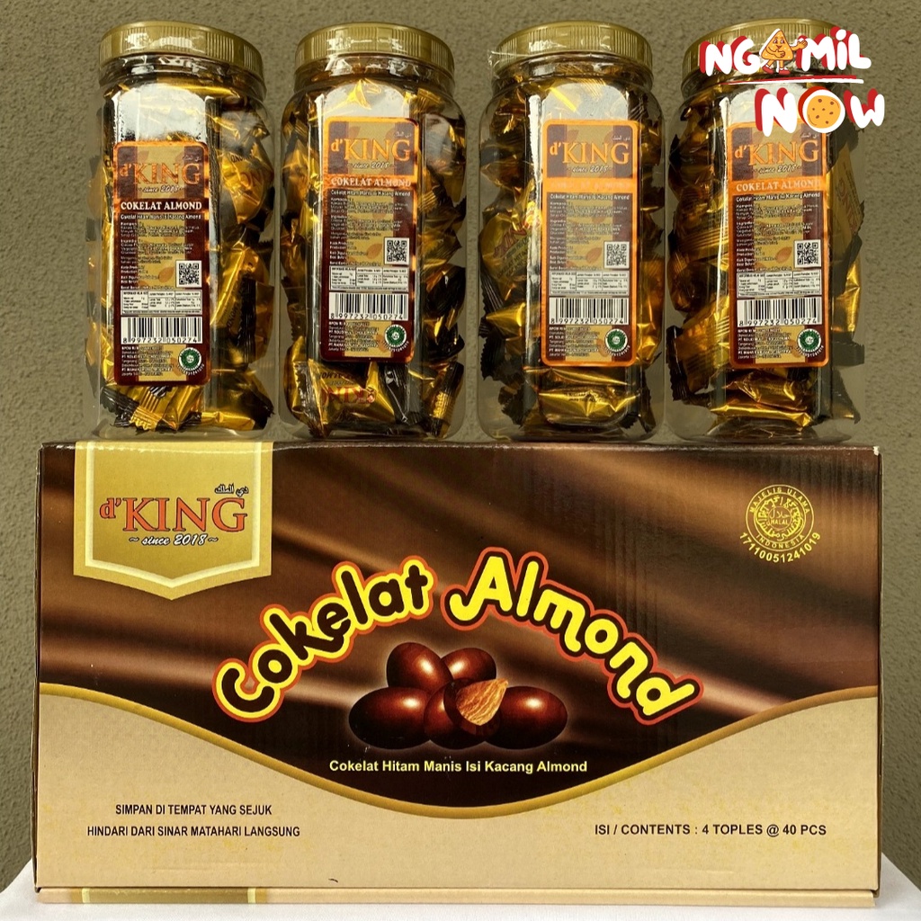 Jual Dking Coklat Almond Boxkardus 1 Box Isi 4 Toples Pertoples Isi 40 Pcs Shopee Indonesia 4037