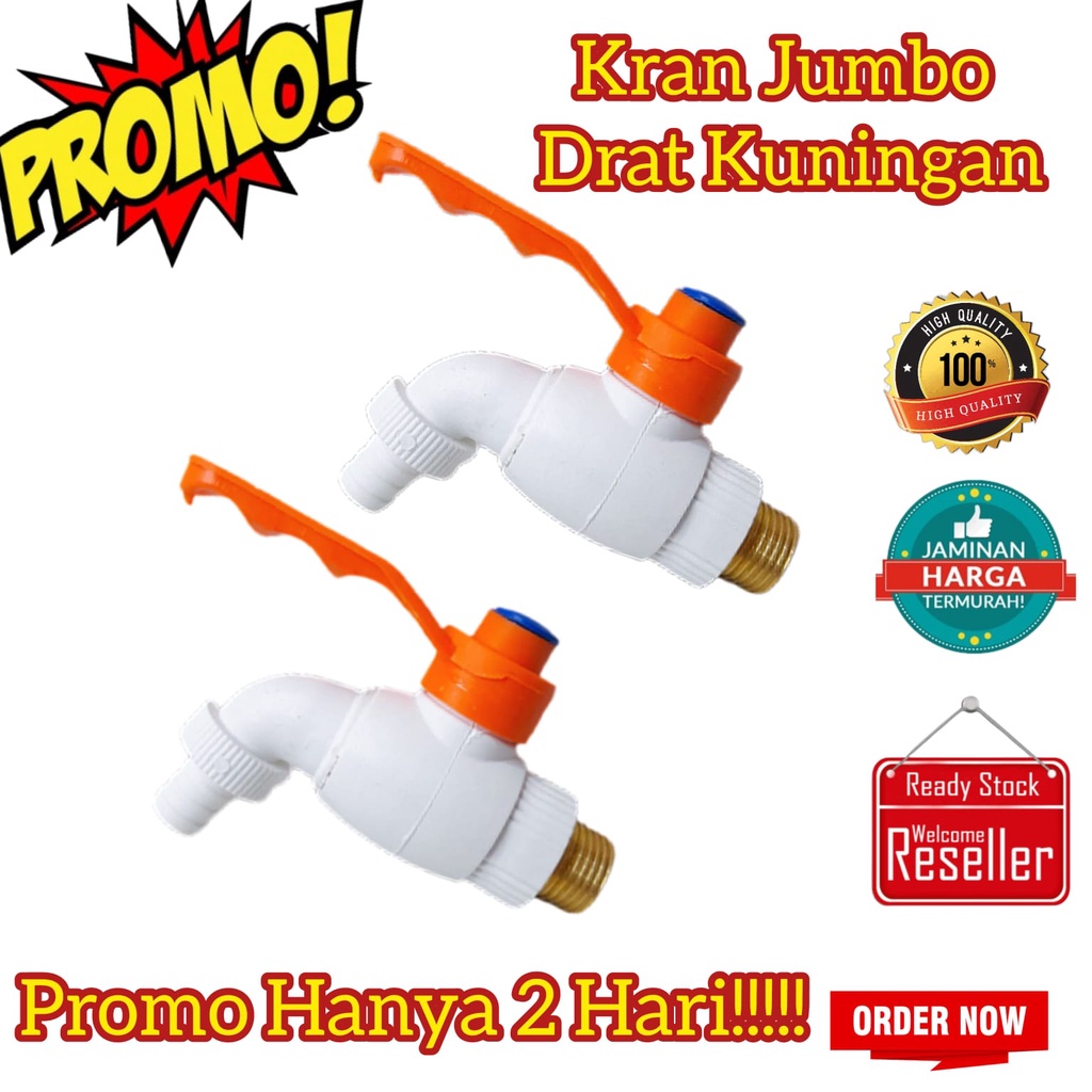 Jual Kran Air Jumbo Kuningan Keran Air Tembok Pvc Plastik Gemuk Kuningan Inch Shopee Indonesia