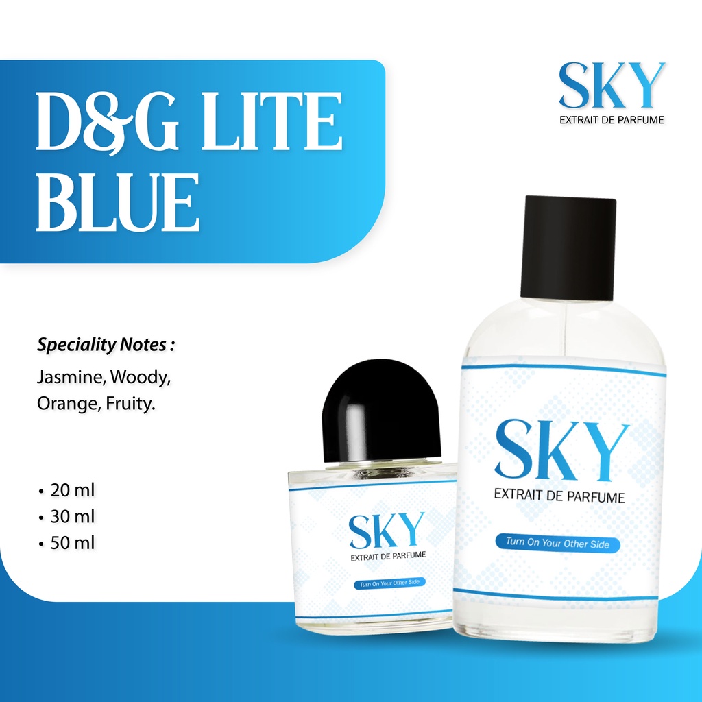 SKY Parfume D&G Lite Blue Extrait De Parfume Minyak Wangi Tahan Lama  Parfume Pria Wanita Parfum Terlaris