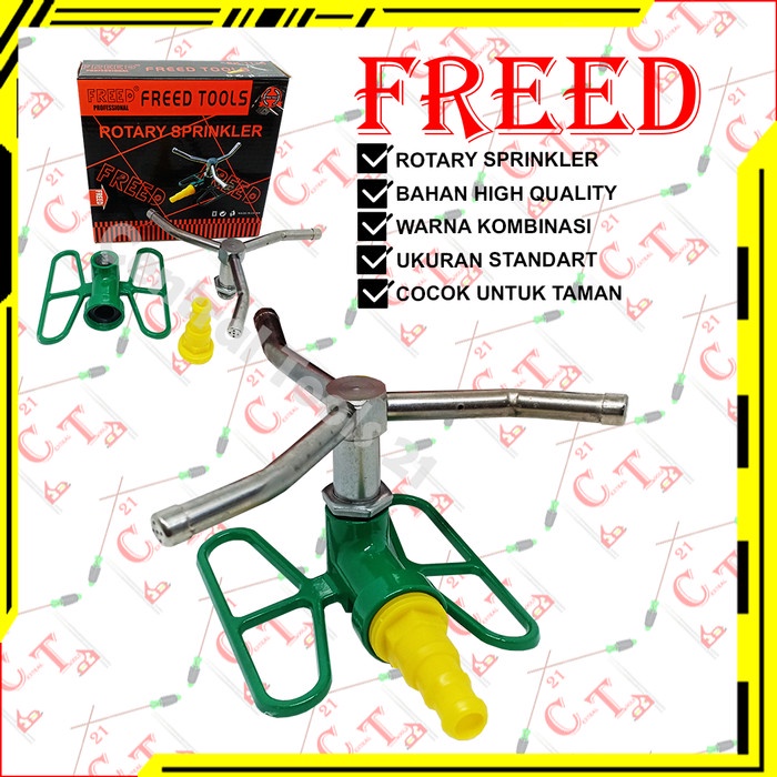 Jual Terlaris Shower Semprotan Taman Putar Rotary Sprinkler 3 Kaki Body ...