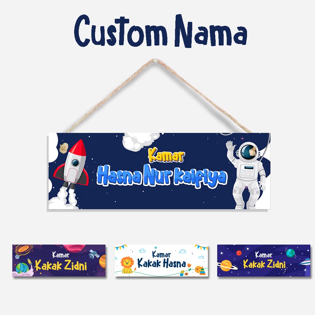Jual Hiasan Pintu Kamar Anak Hiasan Dinding Custom Nama | Shopee Indonesia