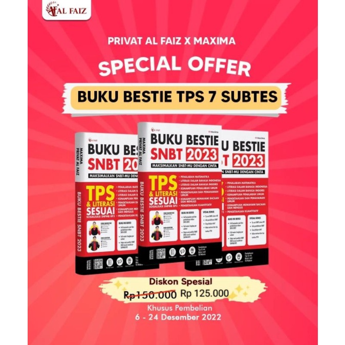 Jual Original Buku Bestie Utbk Snbt Tps Dan Literasi Subtes Terbaru Privat Al Faiz