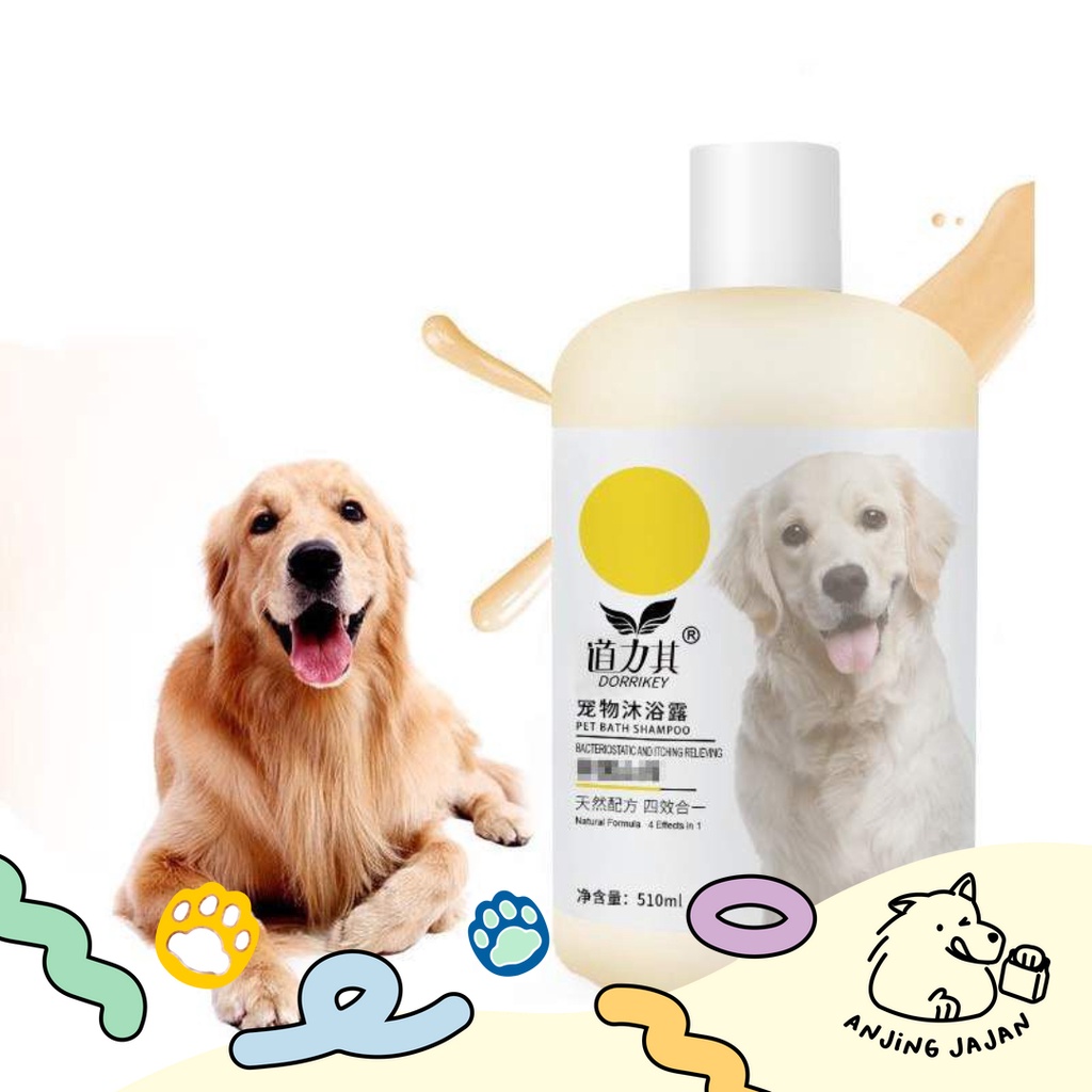 Shampo/Shampoo/Sampo Anjing Kucing Dorrikey Anti Kutu Jamur Bakteri  Shampo Sabun Mandi Anjing Meredakan Gatal Menutrisi Bulu Menjaga Warna  Coklat