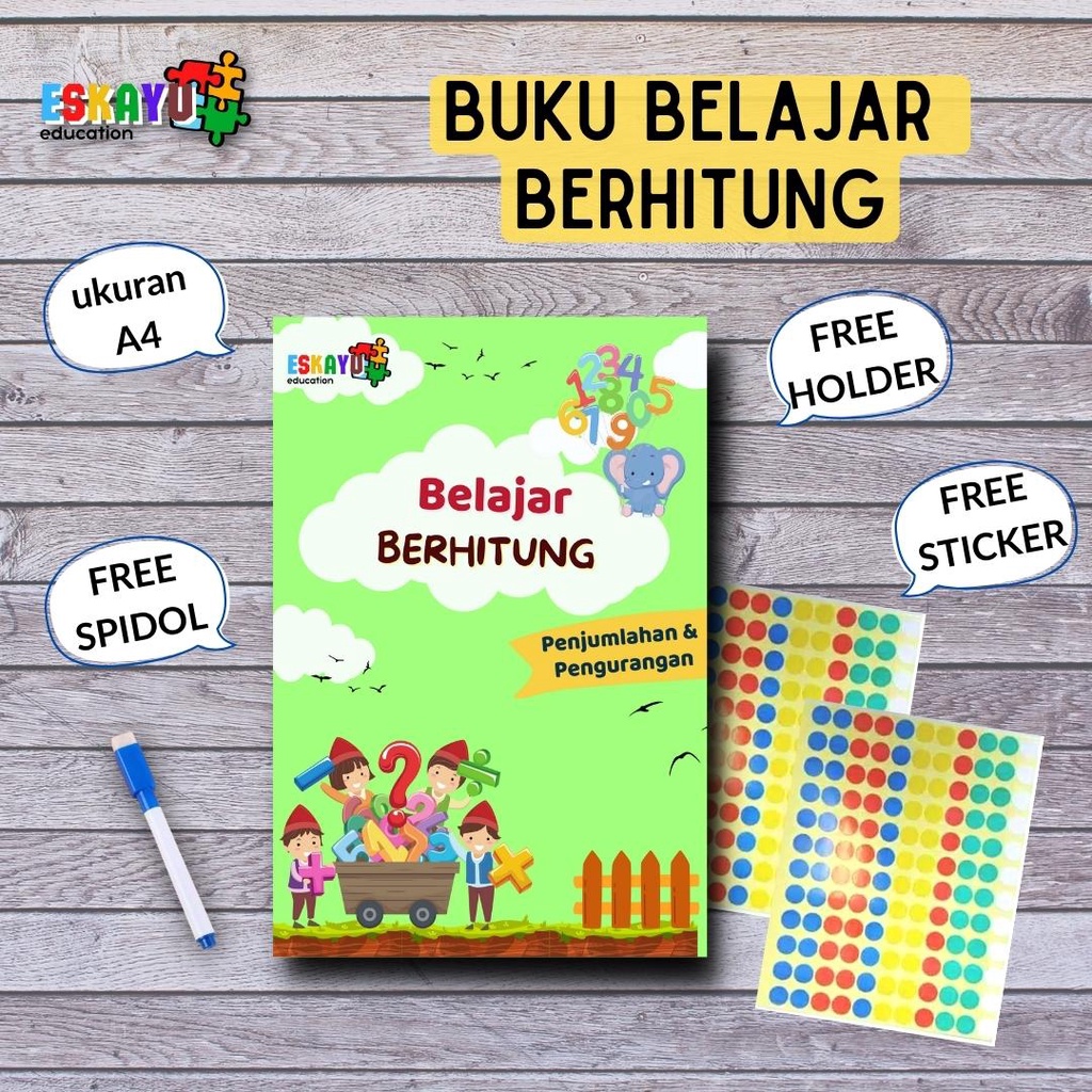 Jual Belajar Berhitung Worksheet Wipe And Clean Buku Pra Paud Dan Pra