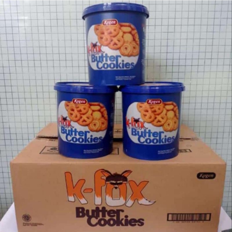 Jual kogen KFox Butter Cookies 300 gram / Kogen Butter cookies / Biskuit Kogen / Biskuit Butter