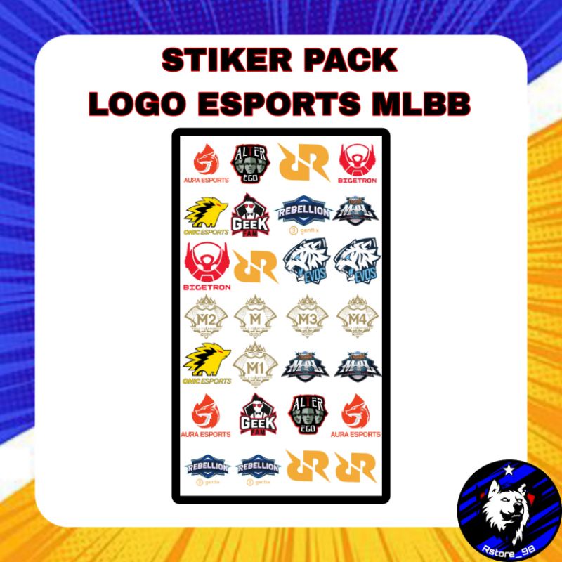 Jual Sticker Stiker Pack Logo Esport Mobile Evos Rrq Alter Ego Onic ...