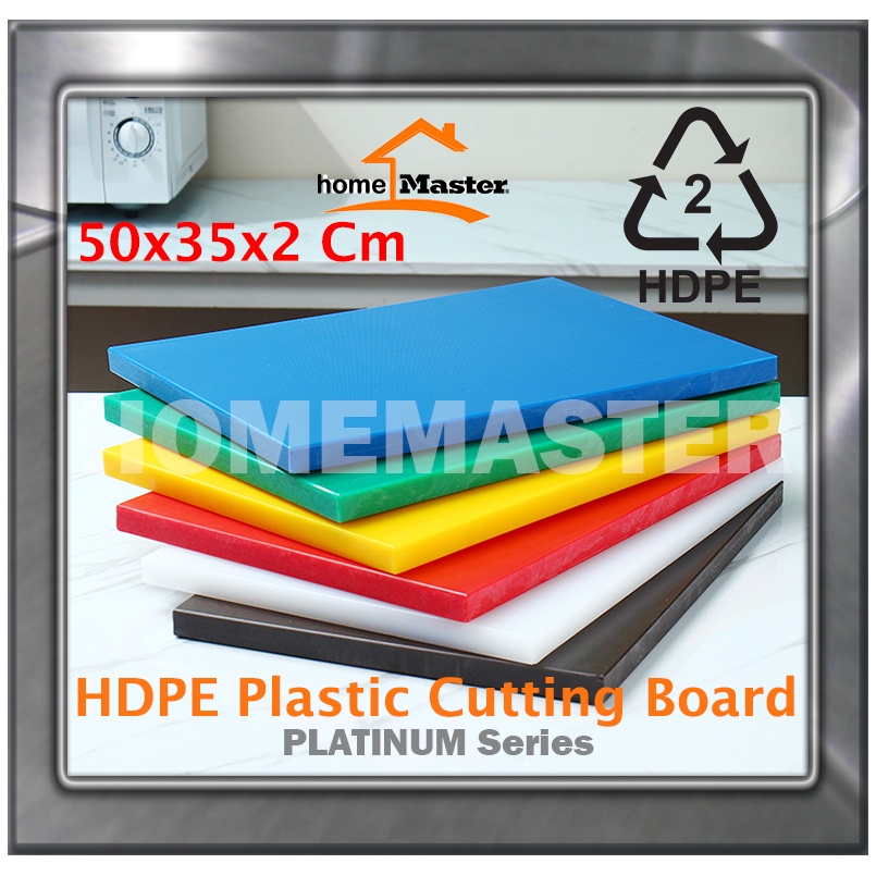 Jual HomeMaster Talenan/Cutting Board Plastik/HDPE Warna Tebal 2 Cm 50x35x2 SC50352 Shopee