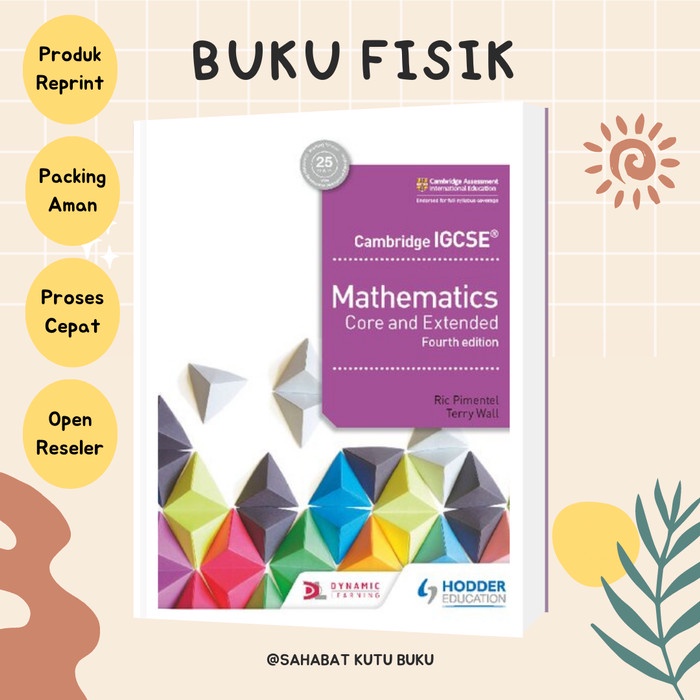 Jual buku cambridge igcse mathematics core and extended fourth edition