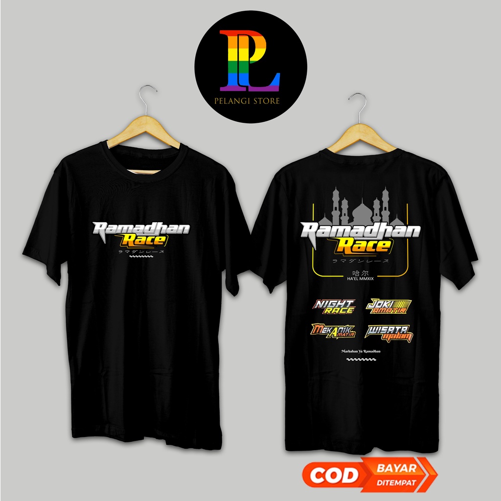 Jual PAKAIAN ATASAN BAJU KAOS LEBARAN RAMADHAN RACE RACING ORIGINAL