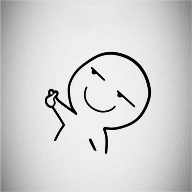 Jual STIKER/STICKER CUTTING PENTOL SARANGEO FUCEK, MIDDLE FINGER MEME