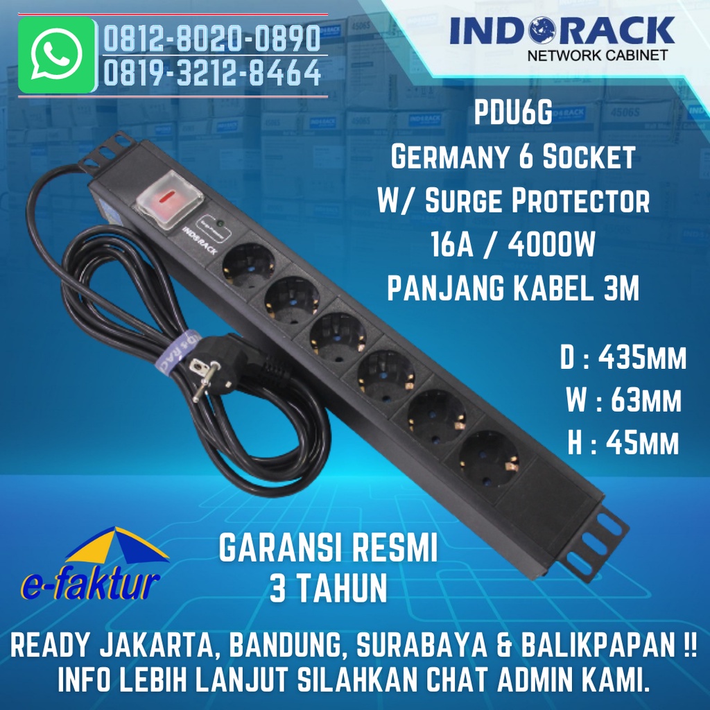 Jual INDORACK PDU6G / COLOKAN LISTRIK / POWER DISTRIBUTION | Shopee ...
